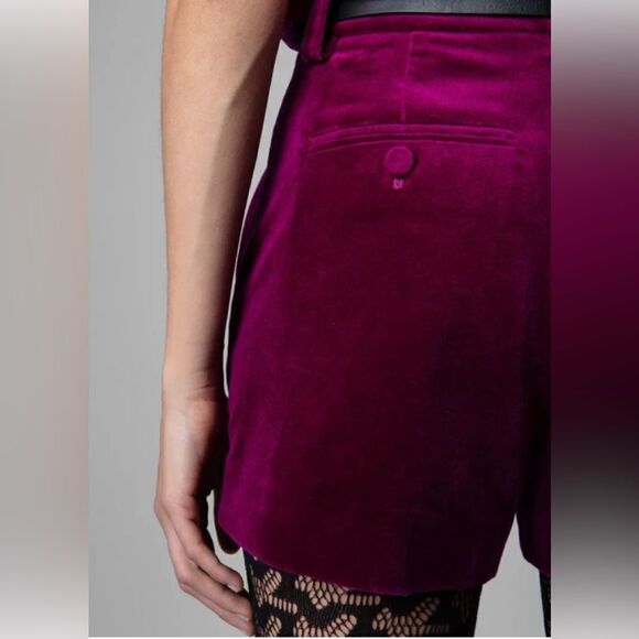 Zadig & Voltaire Velvet shorts fushia punk size 40 - Picture 3 of 3